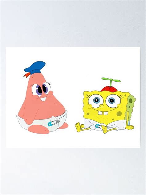 Baby Spongebob And Patrick Poster By Caseycsd Redbubble