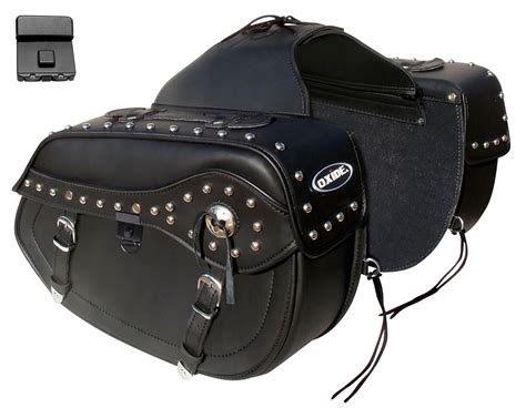 Oxide Titus Leather Saddle Bags 2 X 15l Motorcycle Panniers