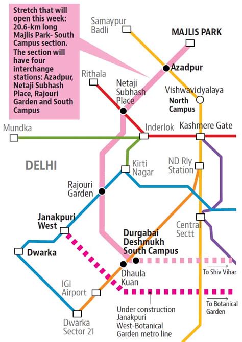 Delhi Metros Pink Line New Station At Azadpur To Cut Travel Time To