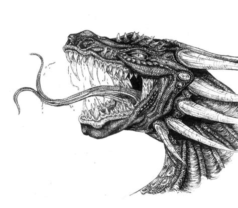 Dragon Head By Flamewingedangel Dragon Head Drawing 3d Dragon Tattoo