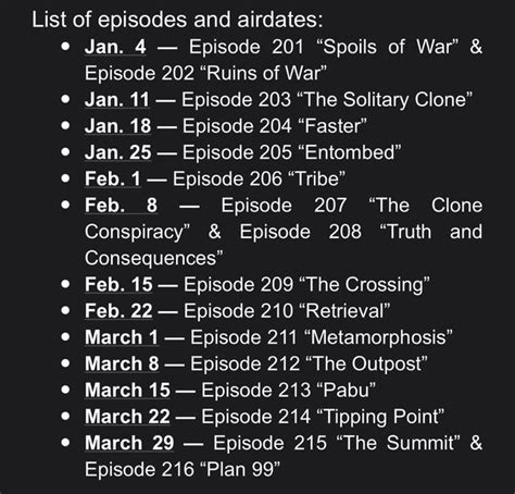 Episode Titles And Release Dates For The Bad Batch Season 2 Rthebadbatch