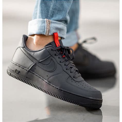 Кроссовки Nike Air Force 1 Low Anthracite Black University Red