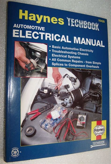 Haynes 10420 Automotive Electrical Repair Manual Techbook Automotive
