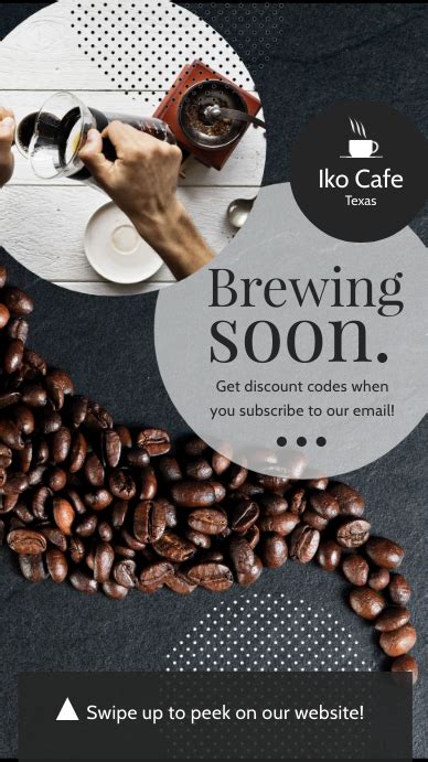 Cafe New Item Coming Soon Story Template Postermywall