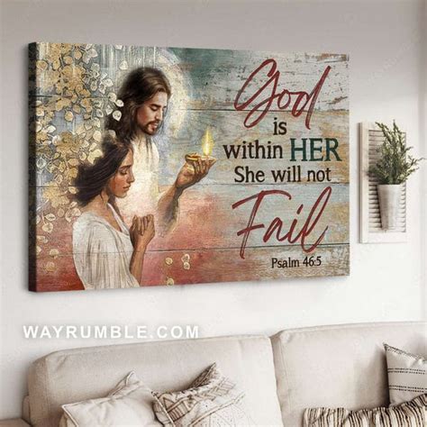 God Is Within Her She Will Not Fail Jesus Poster Believe In God