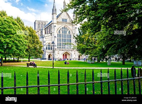 Winchester Cathedral Kathedrale Von Winchester Hampshire Südengland