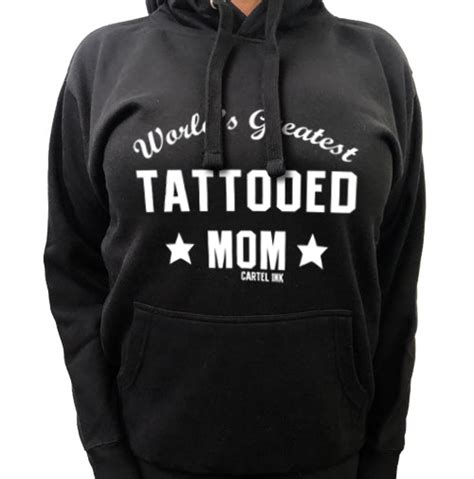 Worlds Greatest Tattooed Mom Womens Pullover Hoodie Cartel Ink