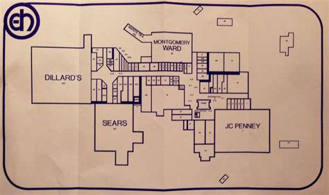 1995 Map Of East Hills Mall In St Joseph Mo Woolworth Was Located In