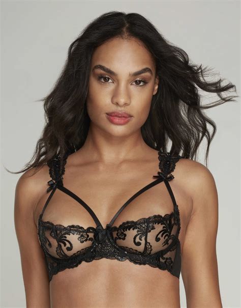 Dixee Quarter Cup Balconette Underwired Bra In Black Agent Provocateur Outlet