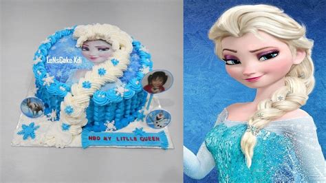 Frozen Elsa Cake Topper Edible Icing How To Make Birthday Cake Youtube