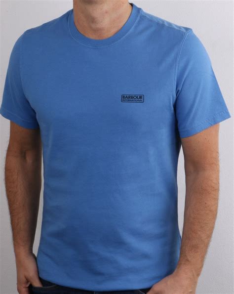 Barbour Small Logo T Shirt Pure Blue 80s Casual Classics