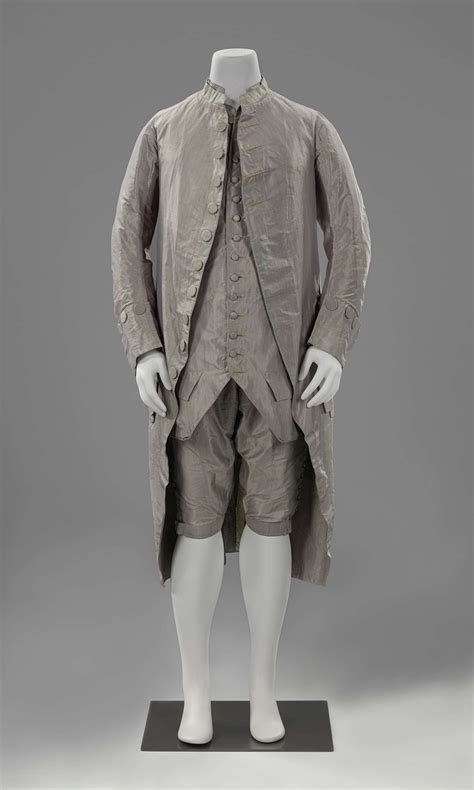 3 Piece Suit France Or The Netherlands C 1760 1780s Mauve Grey