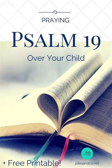 Praying Psalm 19 Over Your Child Free Printable Prayers For