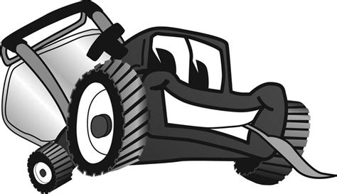 Lawn Mower Lawn Mowing Black And White Clipart Clipart Kid Image