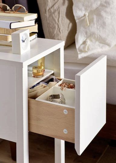 4.2 out of 5 stars 341. Close-up of small IKEA bedside table, drawer open to ...