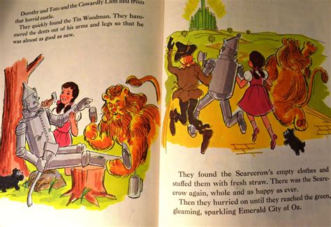 Vintage The Wizard Of Oz A Little Golden Book Childrens