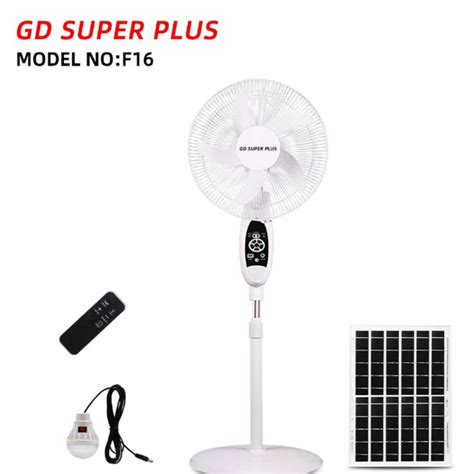 16 Inch Rechargeable Solar Stand Fan With Solar Panel Gd F16 Lazada Ph