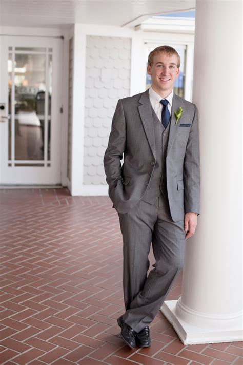 Grey Grooms Suit Elizabeth Anne Designs The Wedding Blog