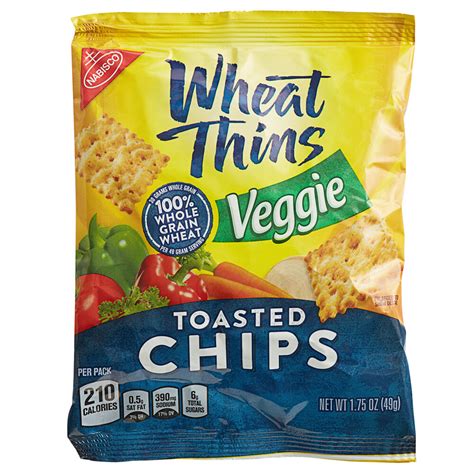 Nabisco Wheat Thins Veggie Toasted Chip Snack Pack 60case