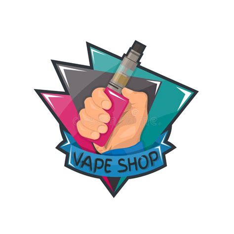Logotipo da loja de Vape ilustração do vetor Ilustração de eletrônico