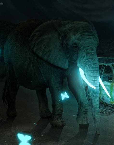 Surreal Glowing Elephant On Behance