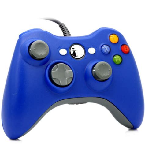 Uk Blue Xbox 360 Controller Usb Wired Game Pad For Microsoft Xbox 360