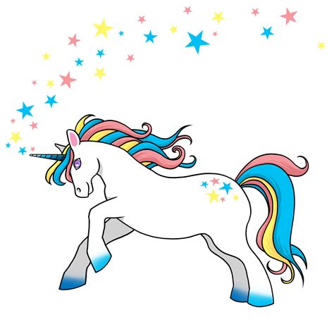 Home Décor Unicorn Number Four Symbol Fantasy Horse Fairy Pony Stars