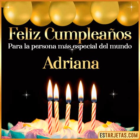 Feliz Cumpleaños Adriana Imágenes  Tarjetas Y Mensajes
