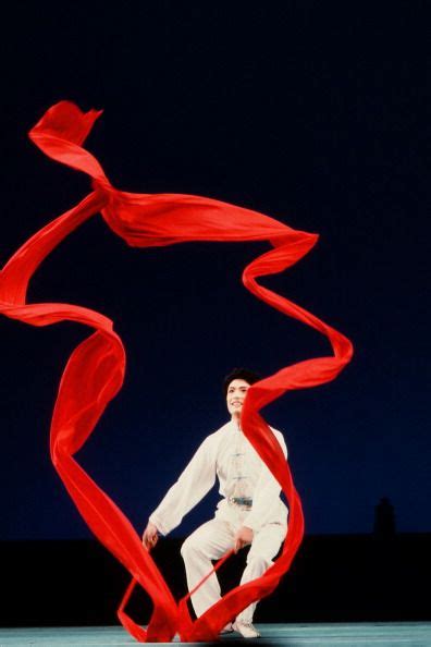 An Unidentified Dancer Uses Chinese Silk Ribbons During A Performance