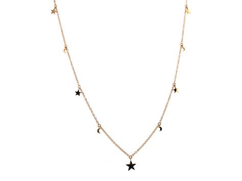 Dilamani Jewelry Black Diamond Celestial Charm Necklace