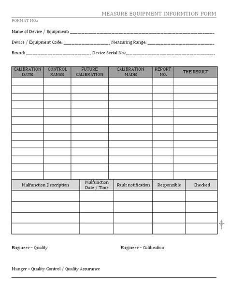Equipment Fault Report Template 4 Templates Example Templates
