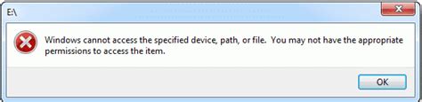 Ответ на вопрос windows cannot access the specified device path or file что делать