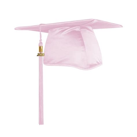 Shiny Pink Graduation Cap With Tasselhigh School