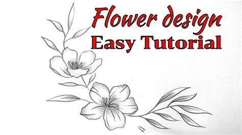 How To Draw Flower Border Design Easy Drawing Flower Border Design