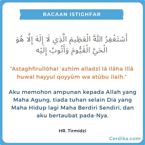 Sayyidul Istighfar Dzikir Doa Bacaan Arti Keutamaan