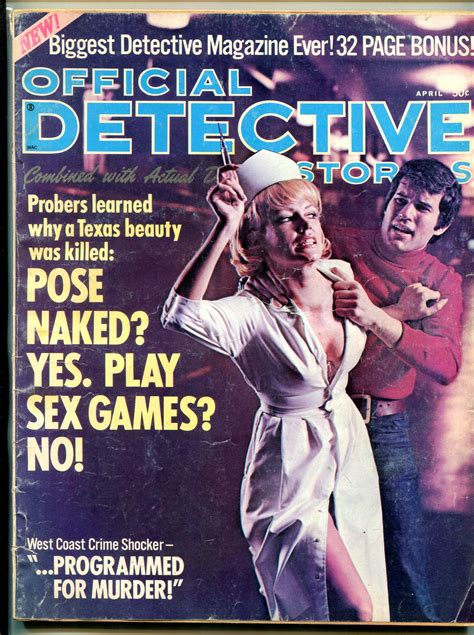 Official Detective Magazine April 1972 Nurse Cover True Crime Vg 1972 Magazine Periodical