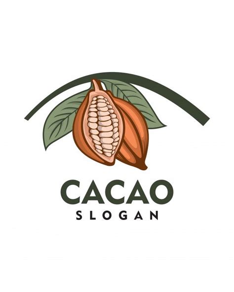Cacao Fruit Logo Template Fruit Logo Chocolate Logo Chocolate