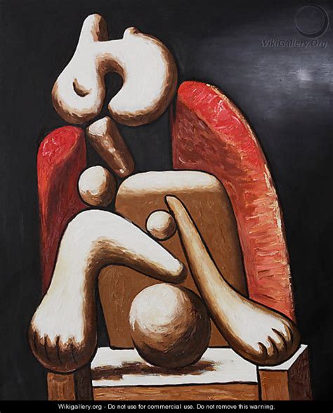 Pablo picasso, the red armchair, 1931, oil on panel, 130.8 x 99 cm, the art institute of chicago, chicago, us. Woman in Red Armchair - Pablo Picasso (inspired by ...