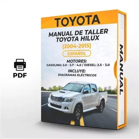 Manual De Taller Toyota Hilux 20042015 Cuotas Sin Interés
