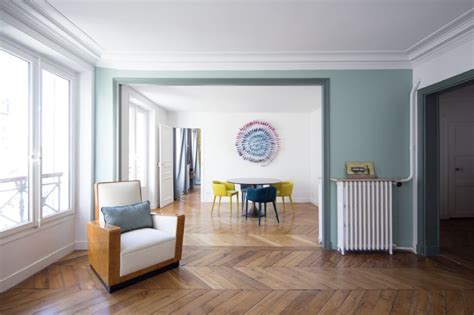 This Living Room Features Farrow And Ball Green Blue Paint Interior