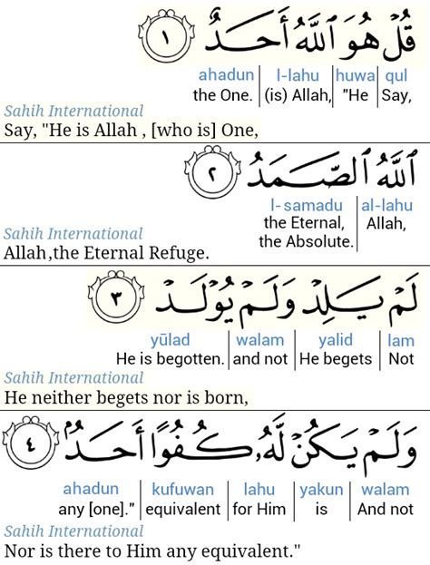 Grasp Quran Surah 112 Al Ikhlas
