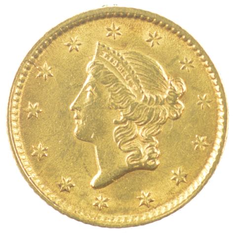 1853 United States Liberty Head 1 Dollar Gold Coin Agw 04837 Oz