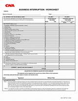 Business Income Worksheet