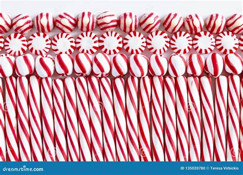 Red And White Striped Peppermint Candies Stock Photo Image Of Minimal