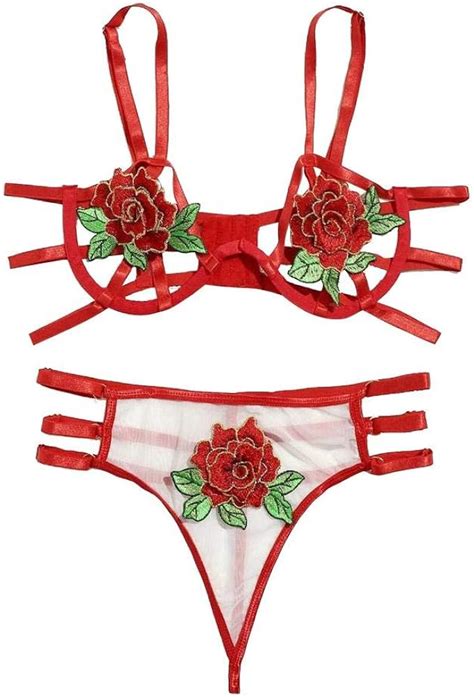 Xqtx Sexy Lingerie Women Sexy Flowers Rose Embroidery Underwear Bralette Lace Bra Sexy Lingerie