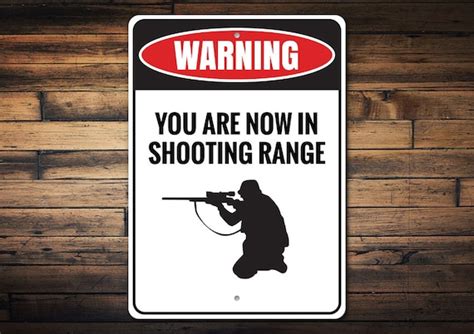 Home Décor Rustic Wood House Warning Sign Shooter Shooting Range Sign