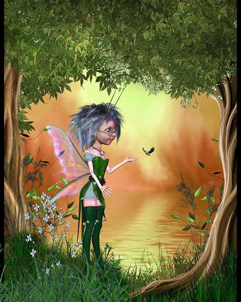 Fairy In The Enchanted Forest Digital Art By John Junek Fine Art America