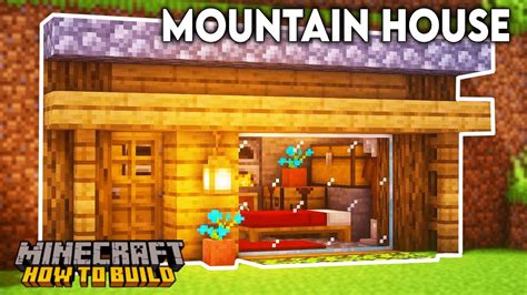 Minecraft How To Build A Mountain Starter House Easy First Day