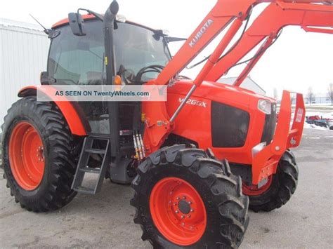 Kubota M126gx Diesel Farm Tractor With Cab And Loader 4x4