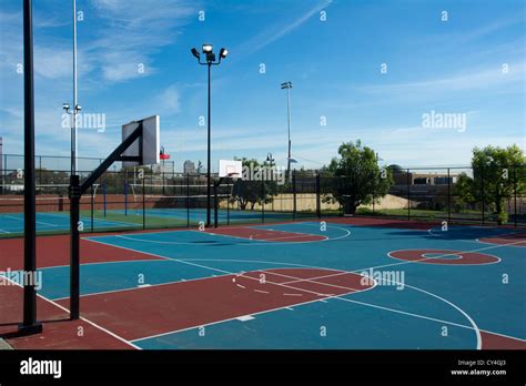 Basketball Courts In A Park In Newark New Jersey Stock Photo Alamy